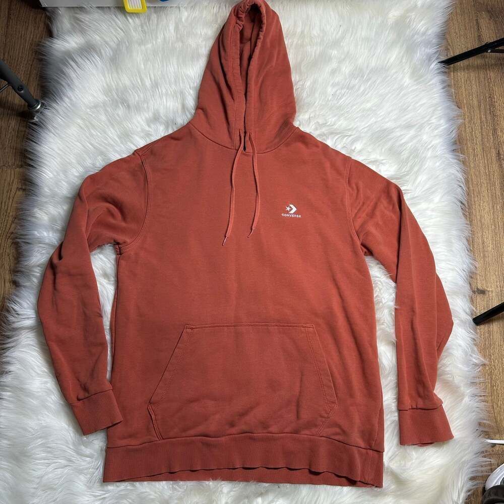 Converse Star Chevron Embroidered Hoodie in Brown